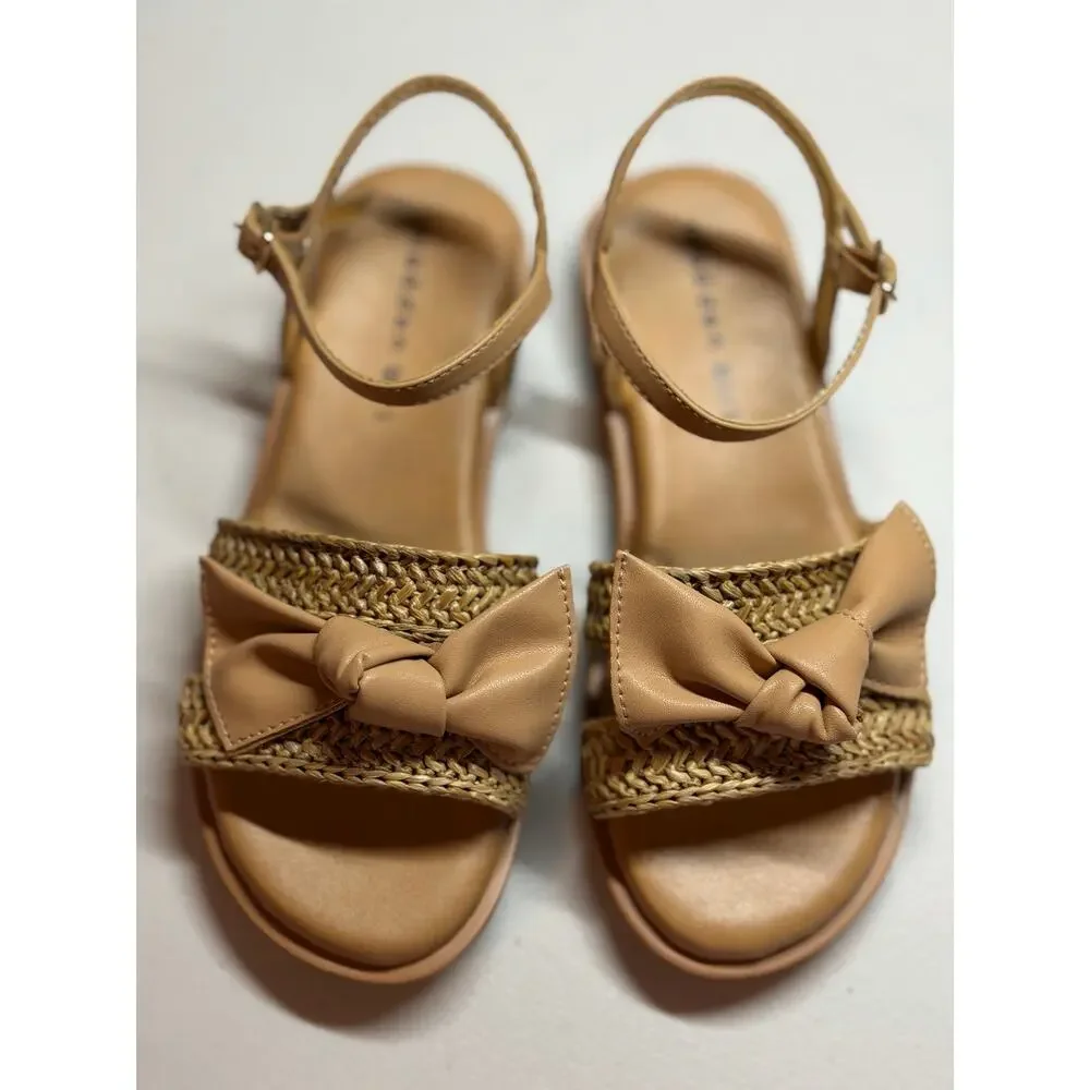 NEW! Size 1 Madden Girl Jester Natural Girls Strap Sandals